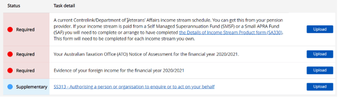 tasks for applying senior concession card 1